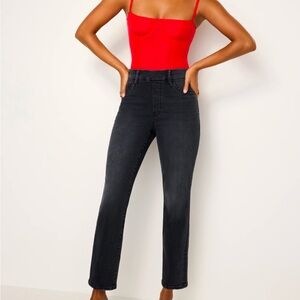 NWT Good American Pull up straight leg jeans size L, 27 1/2 length